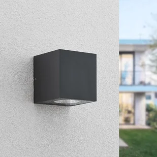 Arcchio Arcchio Tassnim kinkiet zewnętrzny grafit 1pkt LED - Lampy ogrodowe - miniaturka - grafika 2