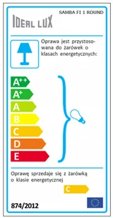 IDEAL LUX Oczko Sufitowe Samba Fi1 Round Gesso 139012 Średnica 12,0 Wys. 18,5 - Lampy sufitowe - miniaturka - grafika 4