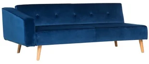 Beliani Narożnik welurowy lewostronny rozkładany niebieski VADSO - Narożniki - miniaturka - grafika 8