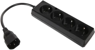 Jonex Przedłużacz do UPS 4-gniazda z/u 10A H05VV-F 3x1 0,3m z wtykiem IEC C14 PS-PCU 470 PS-PCU 470 0,3 m - Baterie do zasilaczy awaryjnych UPS - miniaturka - grafika 2