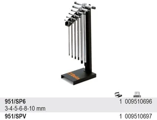 Beta KPL.KLUCZY TRZPIENIOWYCH 3-10MM 6SZT 951/SP6 - Klucze i nasadki - miniaturka - grafika 2