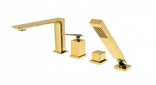 PMD Piramida Bateria wannowa 4 otworowa Aspira złota - Baterie wannowe i prysznicowe - miniaturka - grafika 2