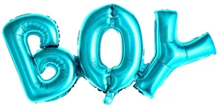 PartyDeco Balon foliowy "BOY", 26", niebieski, shp - Baby shower i roczek - miniaturka - grafika 5