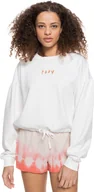 Bluzy damskie - Roxy bluza damska DAYS GO BY CREW Snow White WBK0 - miniaturka - grafika 1