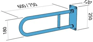 Makoinstal Poręcz uchylna łukowa dla niepełnosprawnych PSP/PSM 660 60 cm stal nierdzewna PSP 660 - Akcesoria łazienkowe Makoinstal Poręcz uchylna łukowa dla niepełnosprawnych PSP/PSM 660 60 cm stal nierdzewna PSP 660 - Akcesoria łazienkowe - miniaturka - grafika 2