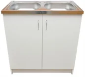 Szafki kuchenne - Deftrans Szafka kuchenna pod zlewozmywak 80x50 biała - miniaturka - grafika 1
