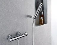 Baterie wannowe i prysznicowe - Paffoni Light Bateria prysznicowa ścienna termostatyczna chrom LIQ168DCR - miniaturka - grafika 1
