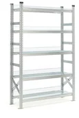 Regały biurowe - AJ Regał moduł podstawowy z 5 półkami z siatki 1972x900x500 mm 216501 - miniaturka - grafika 1