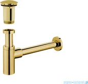 Syfony - Omnires syfon umywalkowy z korkiem klik-klak złoty A706PVD/A186ZL - miniaturka - grafika 1