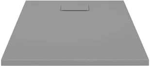 vidaXL Lumarko Brodzik prysznicowy, SMC, szary, 100 x 70 cm 148934 - Brodziki prysznicowe - miniaturka - grafika 3