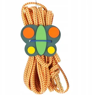 Legler Small Foot by guma Twist "motyle" w kolorowymi zestaw-częściowy, guma hopse wspiera zręczności i fitness, z kolorowymi uchwytami na motyl z drewna, począwszy od 5 lat - Zabawki i gry sportowe - miniaturka - grafika 5