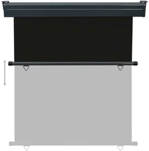 vidaXL Markiza boczna na balkon, 170 x 250 cm, czarna vidaXL - Markizy - miniaturka - grafika 5