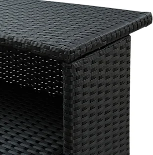 VidaXL Lumarko Ogrodowy stolik barowy, czarny, 120x55x110 cm, polirattan 313468 VidaXL - Stoły ogrodowe - miniaturka - grafika 7
