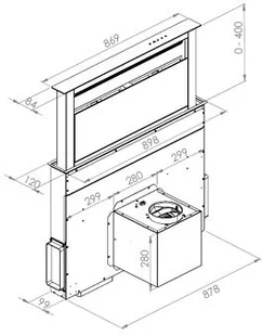 SeeNERGY Down Draft 40 Bl - Okapy kuchenne - miniaturka - grafika 4