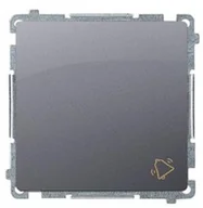 Wyłączniki światła i elektryczne - Kontakt Kontakt_Simon Przycisk dzwonek (moduł) 10AX. 250V. szybkozłącza srebrny mat BMD1.01/43 - miniaturka - grafika 1