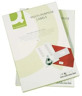 Q-CONNECT Etykiety uniwersalne , 70x35mm, prostokątne, białe 100 ark. KF10645 - Etykiety samoprzylepne i bloki etykiet - miniaturka - grafika 3
