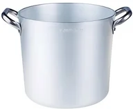 Garnki - Pentole Agnelli pentole agnelli aluminium profesjonalny 3 MM, na zupę Garnek z dwoma uchwytami, srebrny/czarny, 32 cm ALMA10332 - miniaturka - grafika 1
