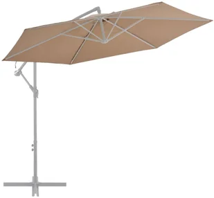 vidaXL Zamienne pokrycie parasola ogrodowego, kolor taupe, 300 cm 313806 - Parasole ogrodowe - miniaturka - grafika 2