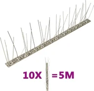 Zwalczanie i odstraszanie szkodników - vidaXL Kolce przeciw ptakom 5 rzędów stal nierdzewna 10 szt. 5 m 149132 - miniaturka - grafika 1