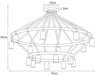 Kaja ALFRED OLSZEWSKI Żyrandol K-4676 z serii CREO - Lampy sufitowe - miniaturka - grafika 2