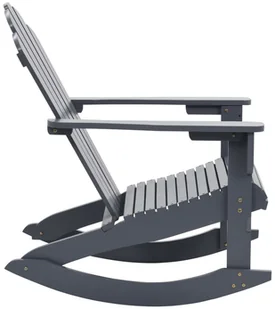 vidaXL Ogrodowy fotel bujany, drewniany, szary - Fotele i krzesła ogrodowe - miniaturka - grafika 3