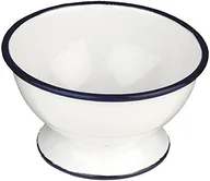 Akcesoria i części AGD - Ibili 903812 miska "Blanca" z nóżką, stal nierdzewna, Biały/niebieski, 12 x 12 x 10 cm 903812 - miniaturka - grafika 1