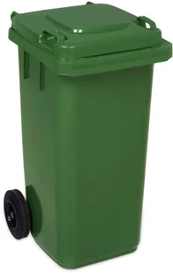 Kosz 120L na kółkach ZIELONY 120SEG - Kosze na śmieci - miniaturka - grafika 2