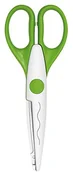 Nożyczki dla dzieci - Wedo 771901 nożyczki do negatywnego wycinania, wzór falisty, 16 cm długości, zielona rękojeść 1800601 - miniaturka - grafika 1