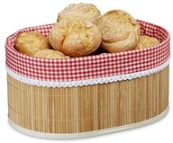Pudła i pojemniki do przechowywania - Relaxdays koszyk na pieczywo bambus, materiału zastosowania, wys. x szer. x gł.: 16,5 x 33,5 x 23,5 cm, koszyk na chleb, kosz na bułki, kosz, naturalny 10020573 - miniaturka - grafika 1