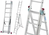 Drabiny - Krause Drabina aluminiowa 3x10 Corda 7,00m 030405 - miniaturka - grafika 1