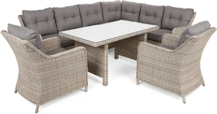 HOME & GARDEN Narożny zestaw mebli ogrodowych prawy California Beige / Beige Melange 475051 - Meble ogrodowe - miniaturka - grafika 2