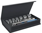 Klucze i nasadki - GEDORE Gedore TC 19-MU-10 | 15-częściowy zestaw kluczy nasadowych 1/2" w tekstylnym torba z uchwytem do noszenia | dźwigniowej | przedłużka | przegub Cardana | 6-kątna gniazda do kluczy nasadowych z dźwignią TC 19-MU-10 - miniaturka - grafika 1