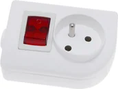 Przedłużacze i rozgałęźniki - Elgotech Listwa przedłużacza 1 gniazdowa z uziemieniem biała GN-10W - miniaturka - grafika 1