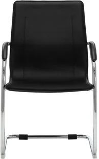 Fotel biurowy, krzesło biurowe vidaXL Krzesło biurowe, wspornikowe, czarne, sztuczna skóra - Fotele i krzesła biurowe - miniaturka - grafika 20