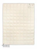Kołdry - AMZ Kołdra puchowa Organic Cotton Rozmiar 135x200 Kołdra letnia Kolor naturalny kremowy - miniaturka - grafika 1