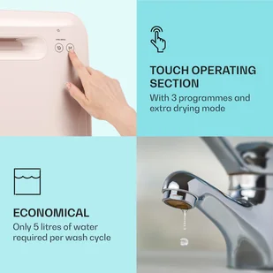 Zmywarka Klarstein DSM-Aquatica-Pink - Zmywarki - miniaturka - grafika 3