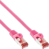 Kable miedziane - InLine Kabel krosowy , S-STP/PiMF, Cat.6, 20 m Pink 4043718126026 - miniaturka - grafika 1