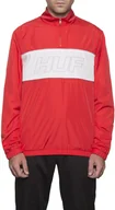 Kurtki męskie - HUF kurtka męska STADIUM HALF ZIP TRACK JACKET RED - miniaturka - grafika 1