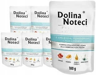 Dolina Noteci Premium z cielęciną, pomidorami i makaronem 100g PDOL100_PAK12 - Mokra karma dla psów - miniaturka - grafika 2