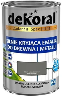 Dekoral Emalia Emakol Strong jasnoszara mat 0 9 l 371005 - Emalie - miniaturka - grafika 2