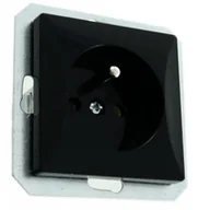 Gniazdka elektryczne - Abex Perła czarny mat gniazdo pojedyncze +0) PT-16P PT-16P-czarny mat - miniaturka - grafika 1