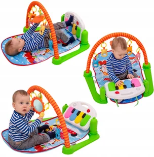 Mata Edukacyjna dla dzieci 3w1 zwierzaki pianinko - Leżaczki i huśtawki - miniaturka - grafika 11