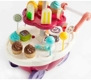 Woopie Lumarko Sklep Food Truck Cukiernia Wózek Stoisko Z Lodami Słodyczami Dźwięk Światło + 36 Akc! 29993 Lek - Zabawy w naśladowanie dorosłych - miniaturka - grafika 7