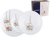 Serwisy obiadowe - Luminarc Serwis obiadowy Flore 18 elementów białe talerze dla 6 osób - miniaturka - grafika 1