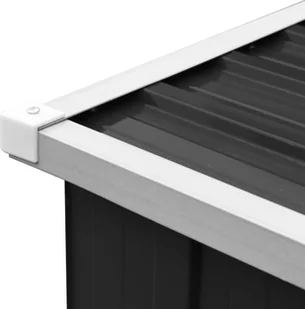 vidaXL Wiata na drewno, stal galwanizowana, 330x84x152 cm, antracytowa - Garaże i wiaty - miniaturka - grafika 5