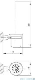 Omnires Art Line szczotka do Wc wisząca złota AL53620GL - Wieszaki łazienkowe - miniaturka - grafika 2