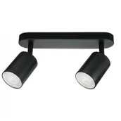 Lampy ścienne - PremiumLUX LAMPA KINKIET SIENA 2xGU10 CZARNA Z CZARNYM PRZEGUBEM LUX08285 - miniaturka - grafika 1