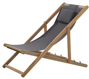 Beliani Leżak ogrodowy szary AVELLINO - Leżaki ogrodowe - miniaturka - grafika 3