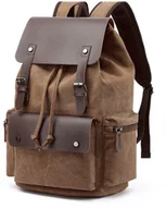 Torby na laptopy - Plecak Markroyal na laptopa 15,6 vintage płótno br - miniaturka - grafika 1