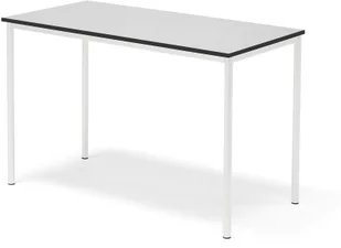 AJ Produkty Stół SONITUS, 1400x600x900 mm, laminat szary, biały - Meble do szkół i przedszkoli - miniaturka - grafika 2